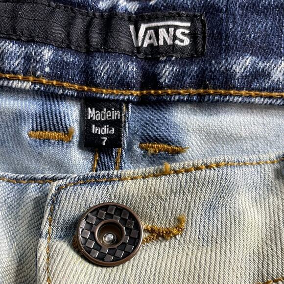 VANS Bleached Five Pocket Straight Leg Mid-Rise Jeans size 7 - Picture 4 of 5